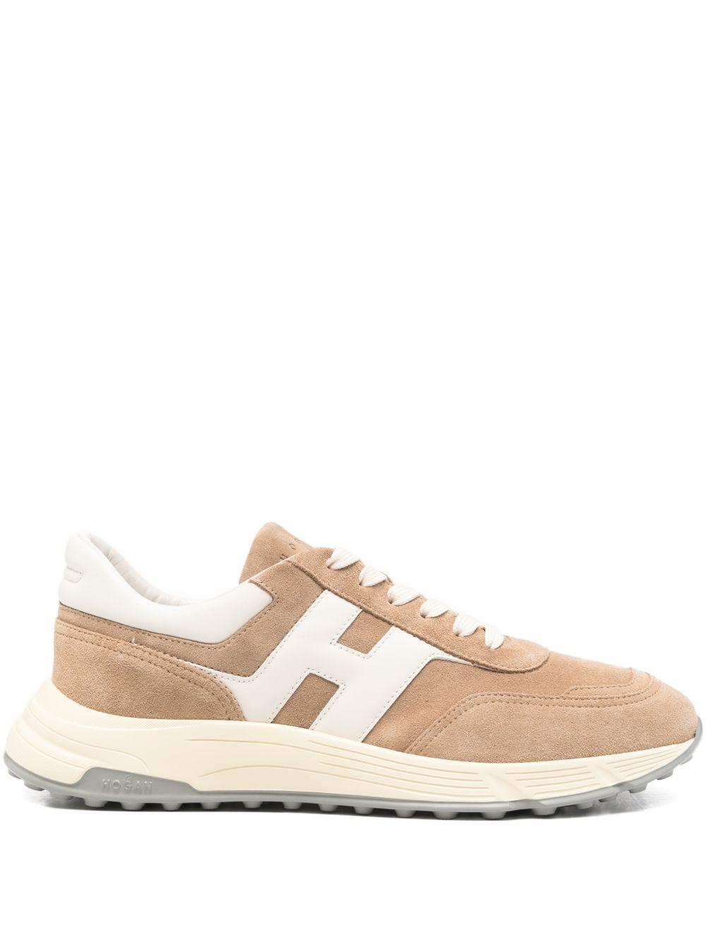 HOGAN Sneakers Hiperlight in pelle scamosciata beige