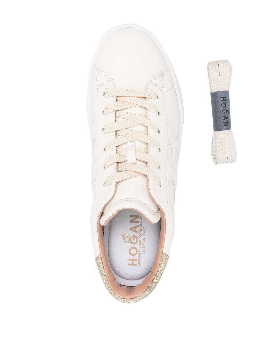 HOGAN Sneakers 'Rebel' in pelle di vitello color avorio