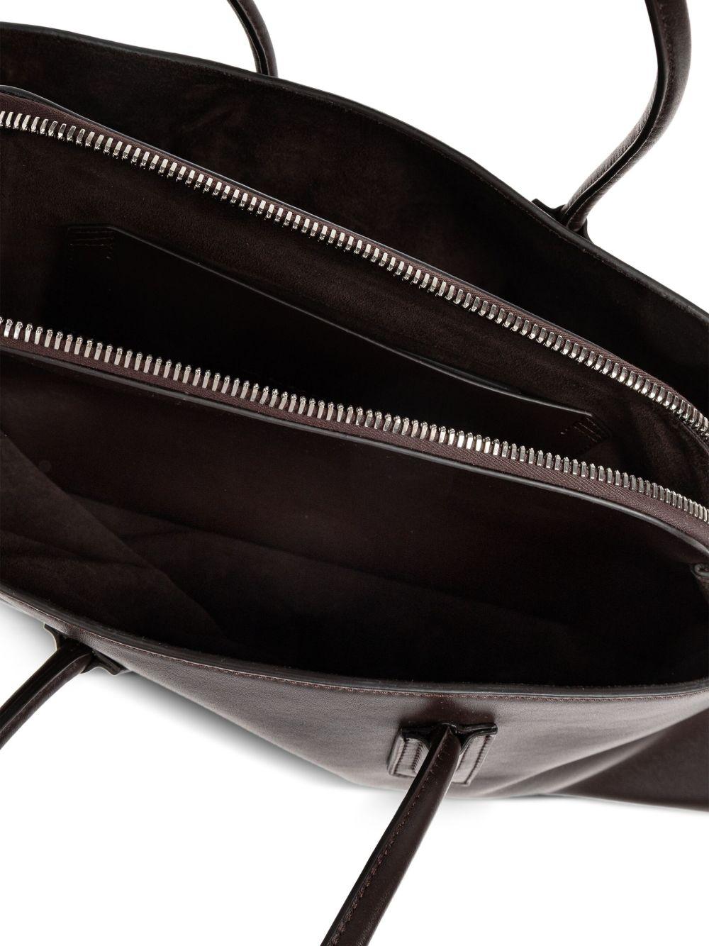 THE ATTICO Borsa a spalla media 'La Passeggiata' in pelle marrone