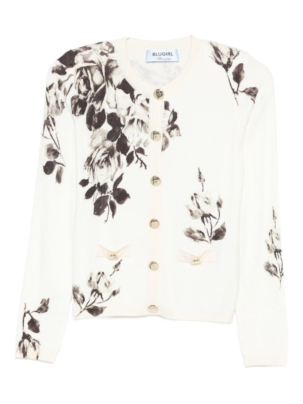 BLUGIRL Cardigan con stampa a fiori