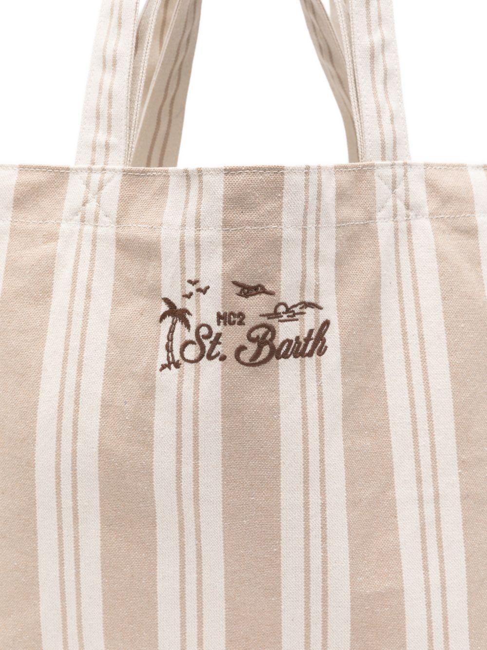 MC2 SAINT BARTH Borsa tote Essential Beach in cotone a righe