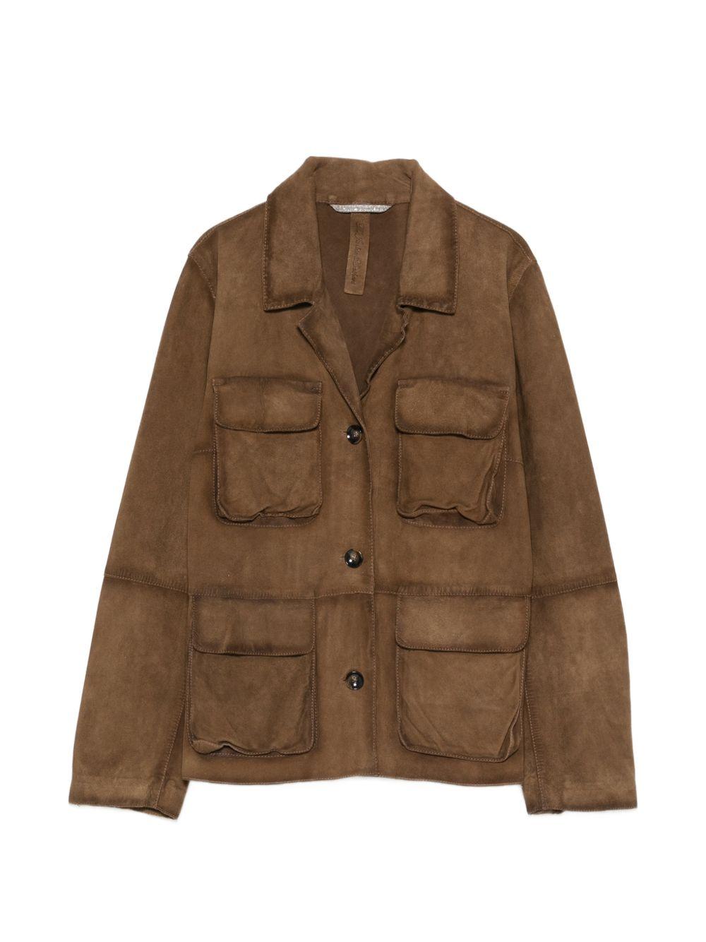 THE JACK AND JACKIE LEATHERS Giacca in pelle monopetto scamosciata