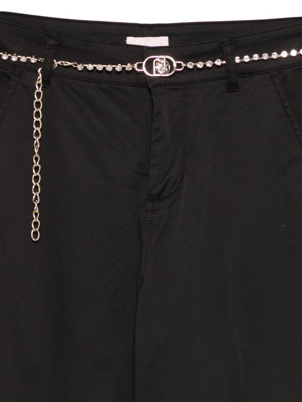 LIUJO Pantaloni con catenina in vita neri