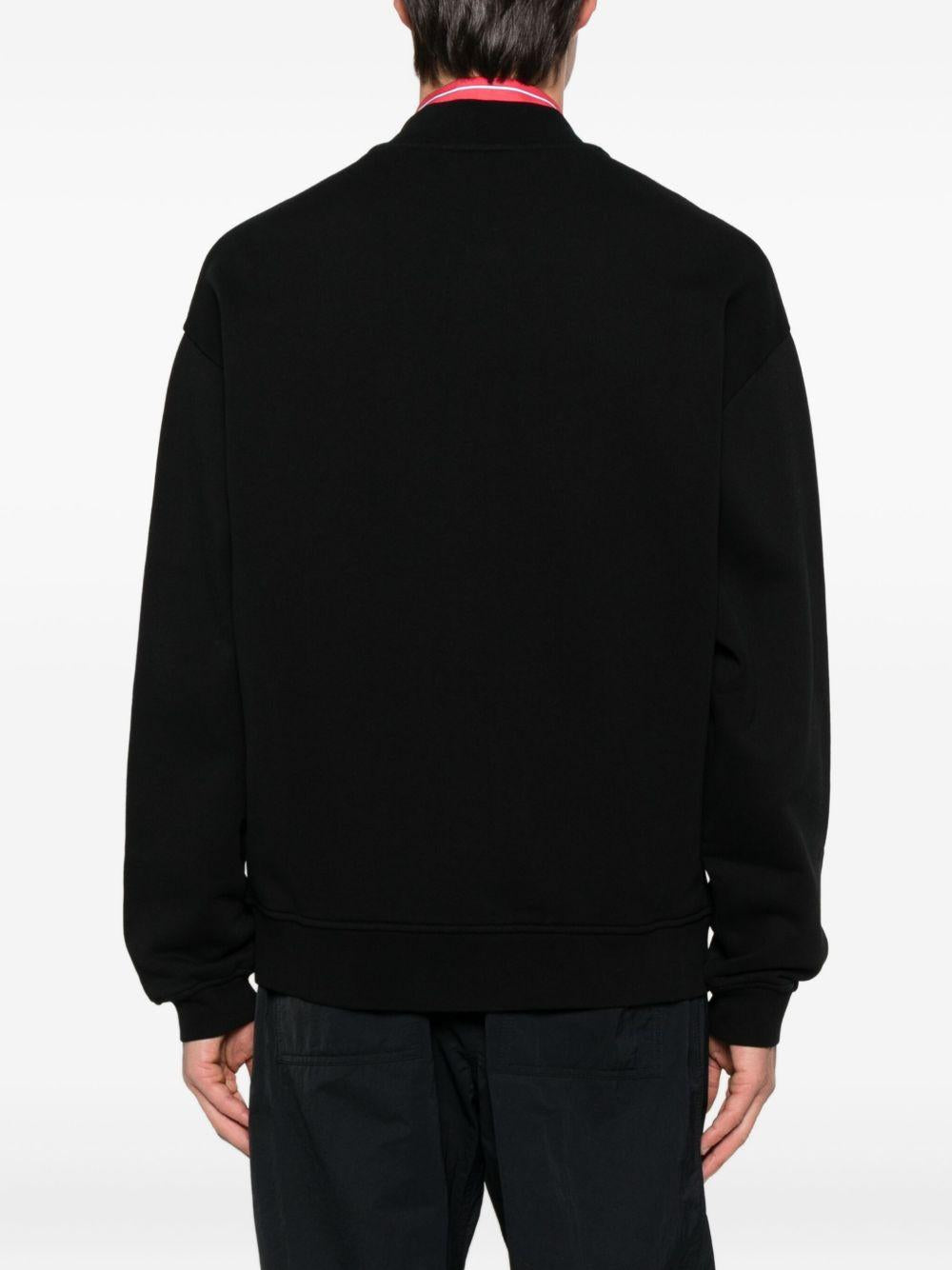 JACQUEMUS Cardigan 'Gros Grain' nero con patch logo