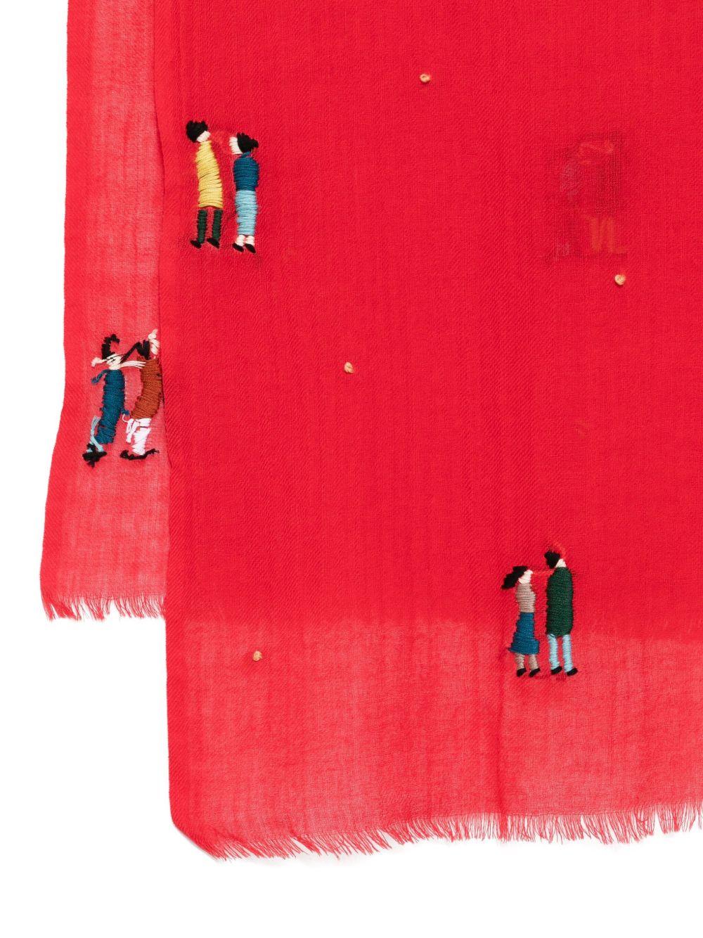 SGOMBERO CANTINE Foulard 'Pegaso' rosso