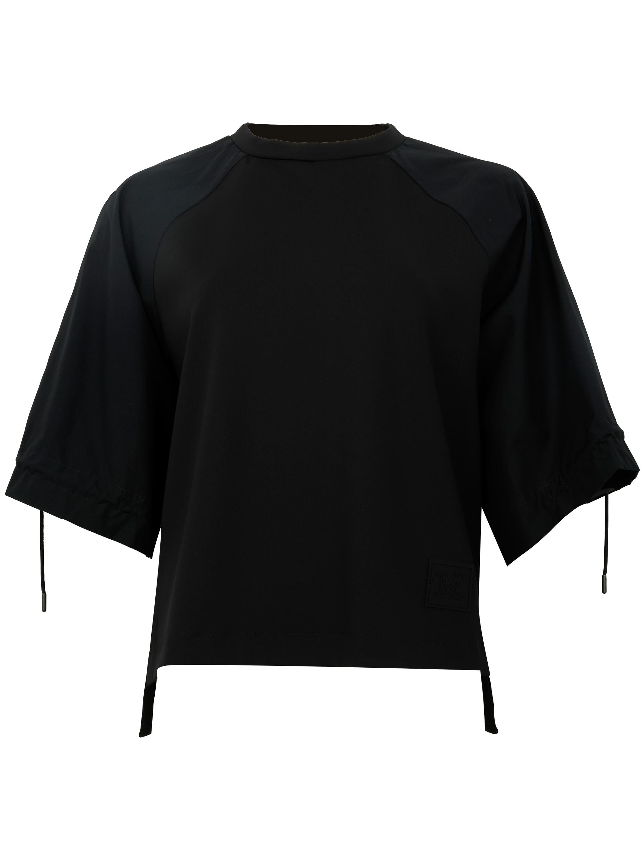 MAX MARA Top West elegante con coulisse alle maniche nero