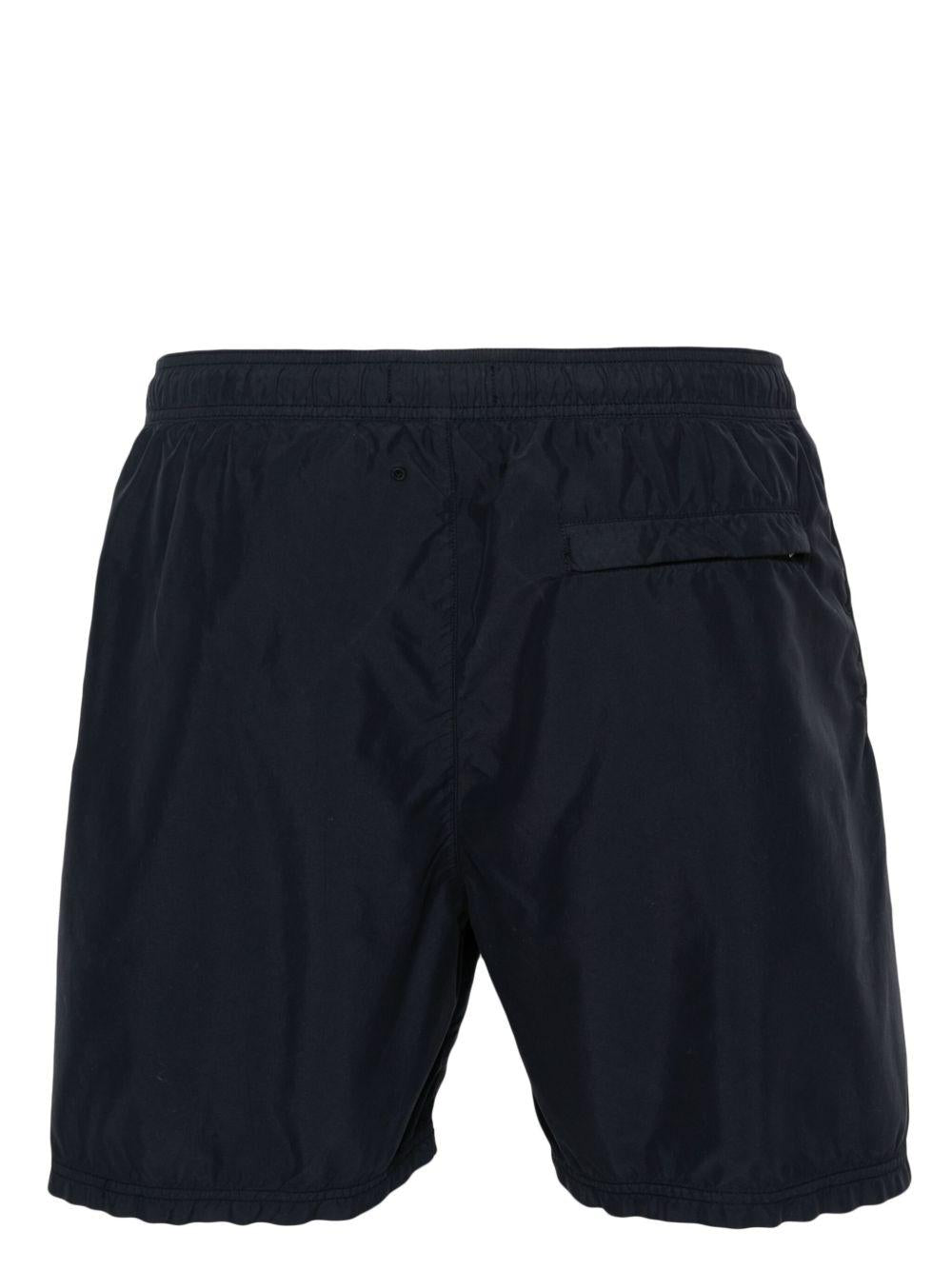 STONE ISLAND Costume da mare a pantaloncino blu con logo