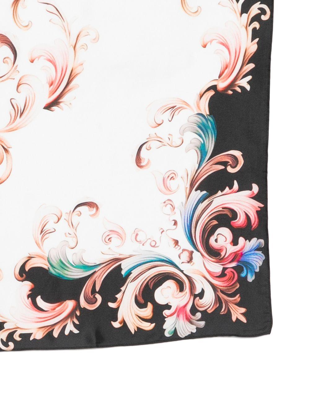 VERSACE JEANS COUTURE Foulard in seta con stampa colorata