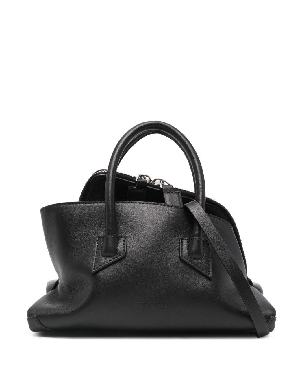 THE ATTICO Borsa a spalla La Passeggiata Mini in pelle nera