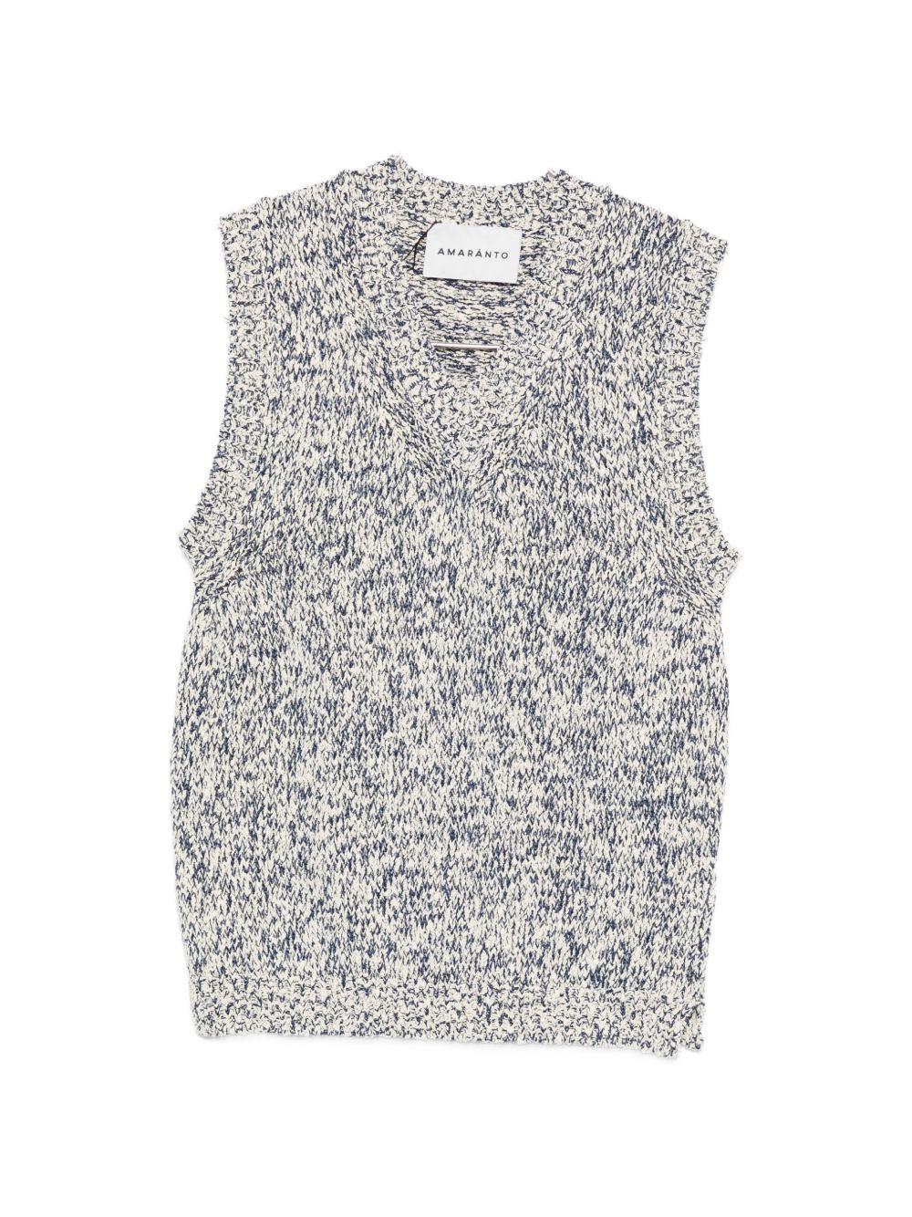 AMARANTO Gilet in maglia grigio
