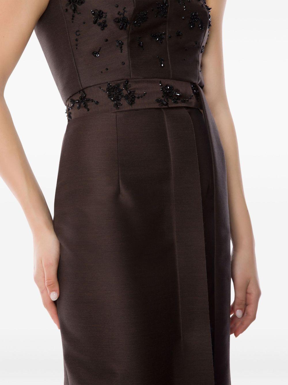 ALBERTA FERRETTI Gonna midi in raso marrone