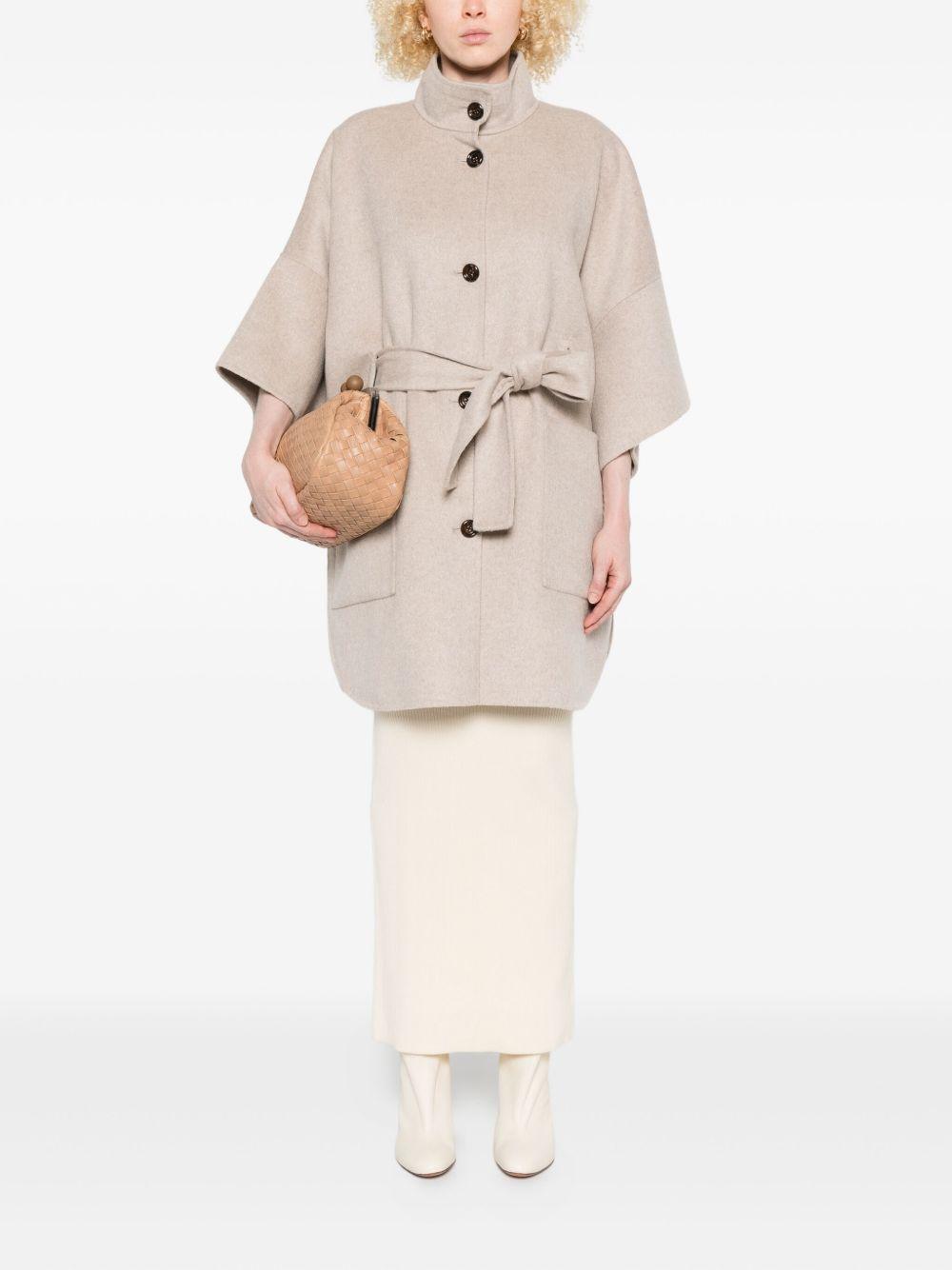 LIUJO Cappotto beige con chiusura a bottoni