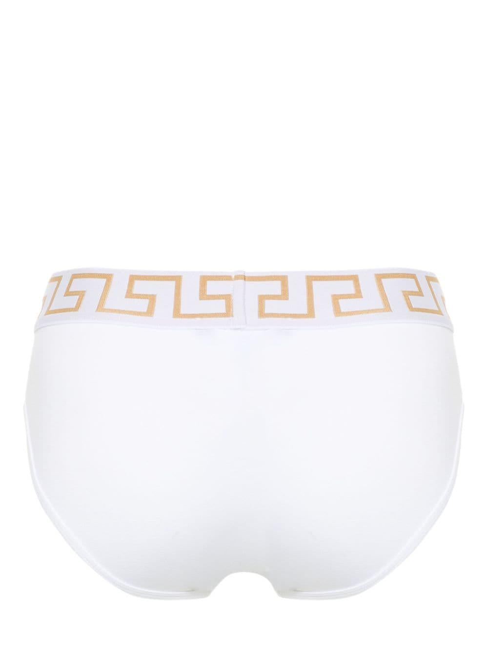 VERSACE Boxer in cotone stretch con motivo greca