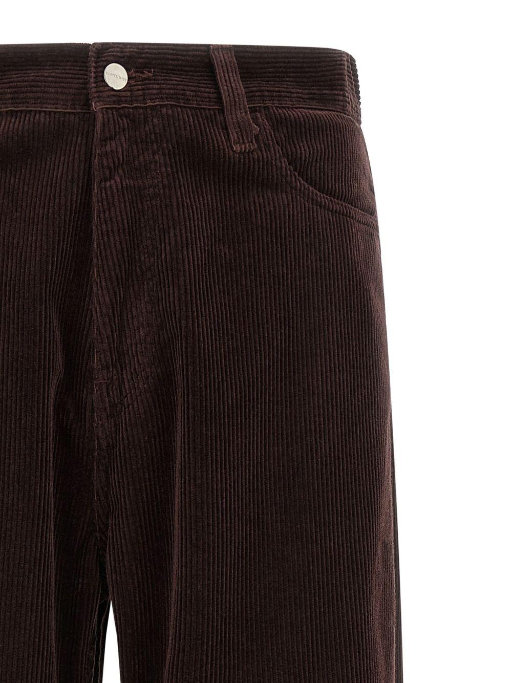 CARHARTT WIP Pantaloni 'Landon' a coste in velluto marrone