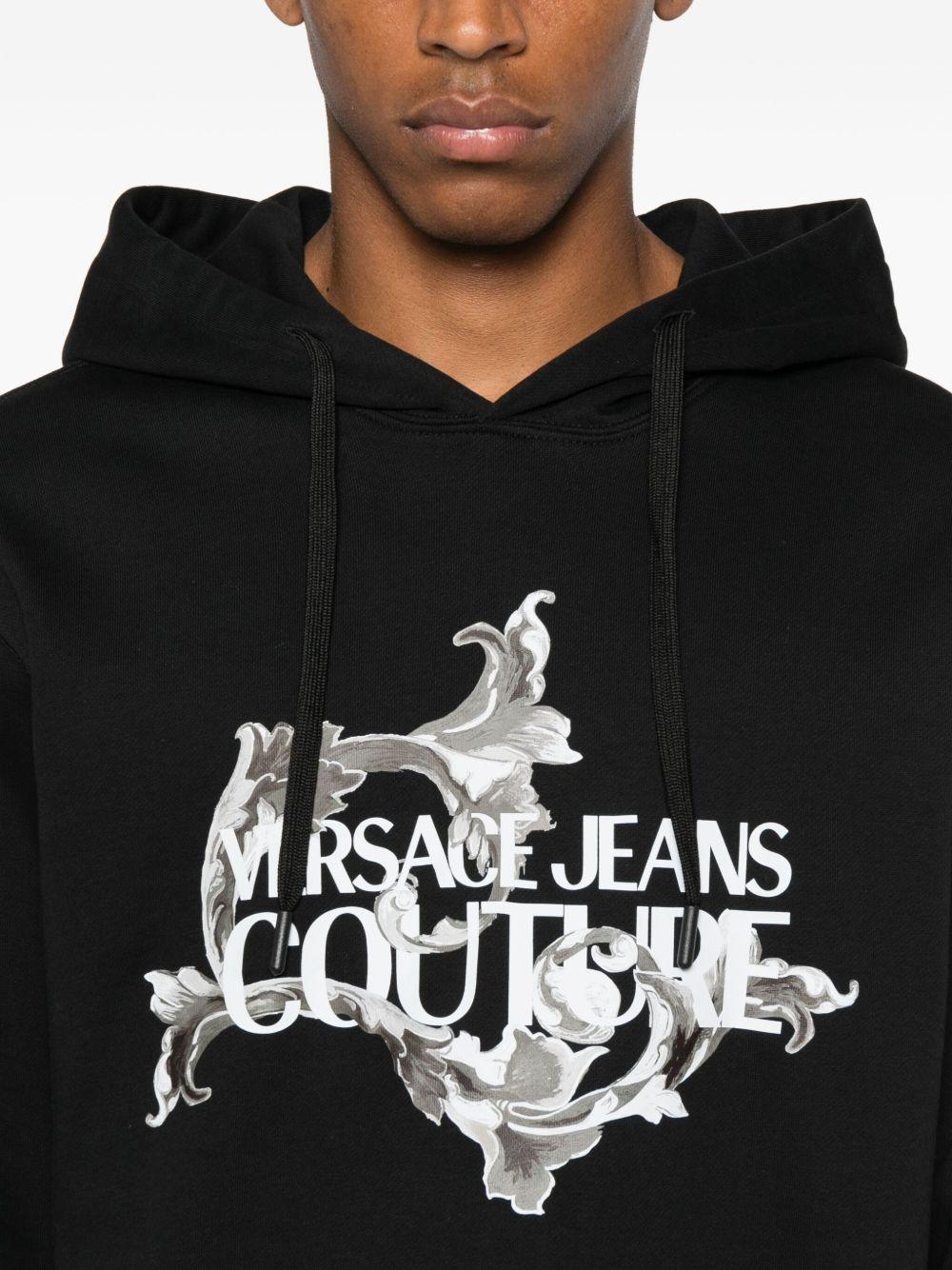 VERSACE JEANS COUTURE Felpa con cappuccio e logo