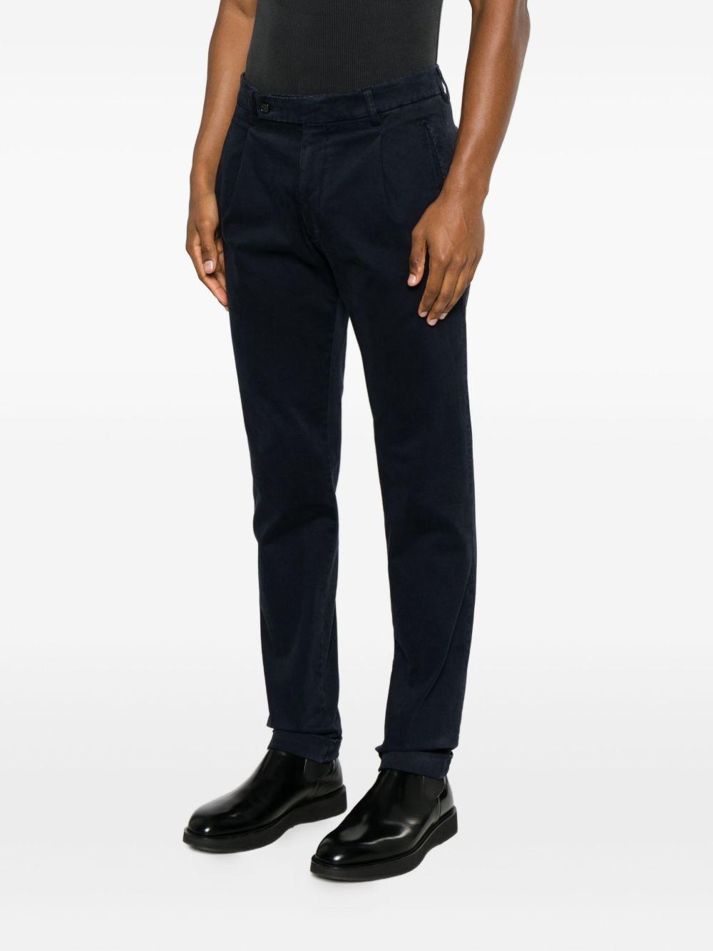BERWICH Pantaloni blu navy in cotone elasticizzato
