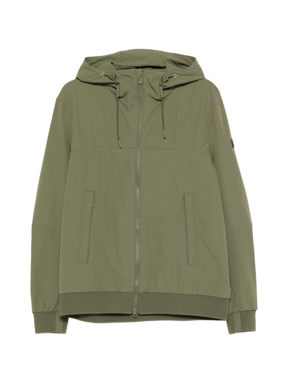 PEUTEREY Giacca Uyapo verde con cappuccio e zip