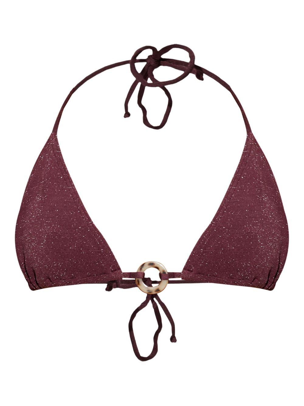 BOND EYE Top bikini Ingrid bordeaux con strass
