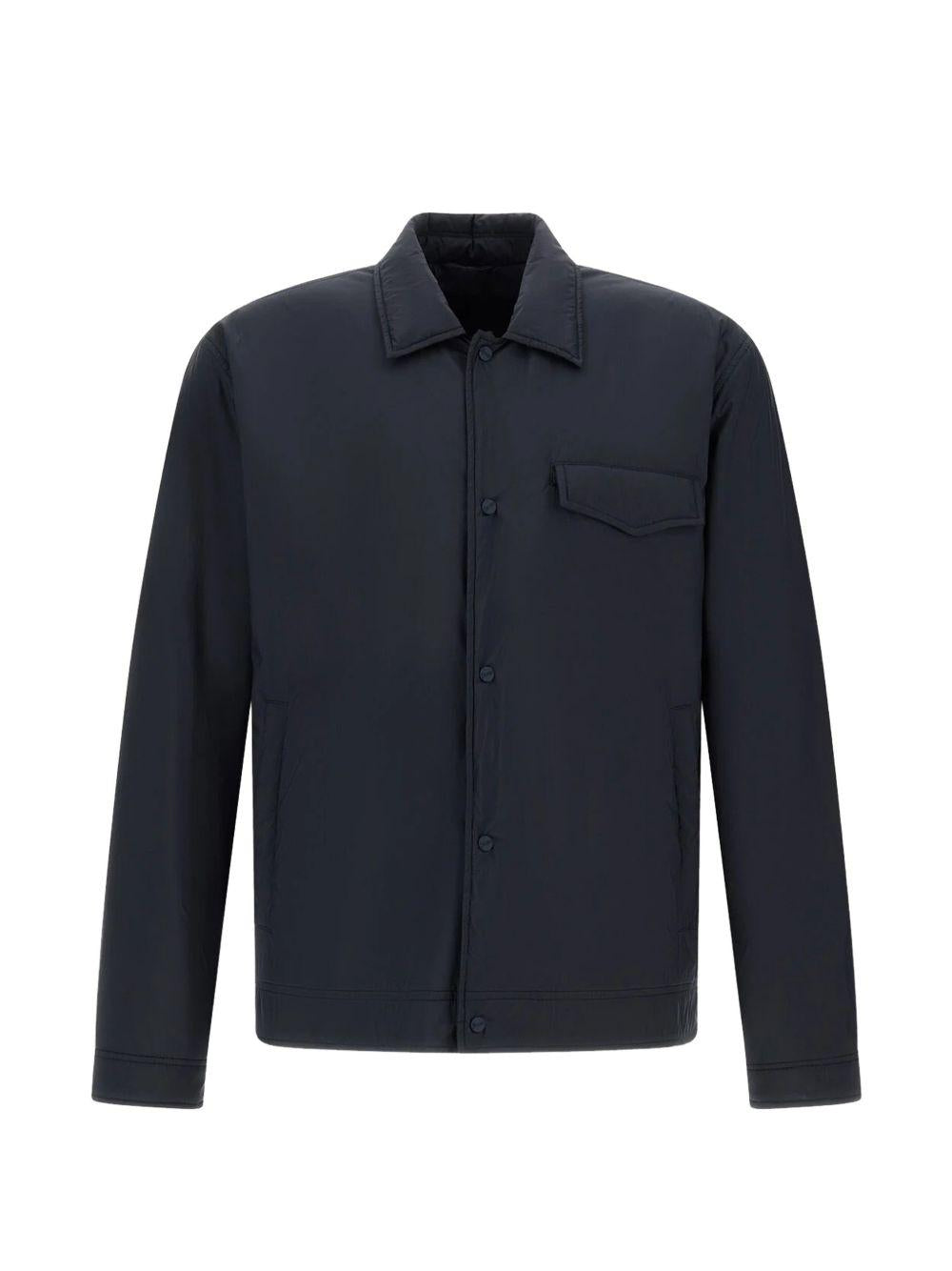 HERNO Giacca blu con chiusura a bottoni