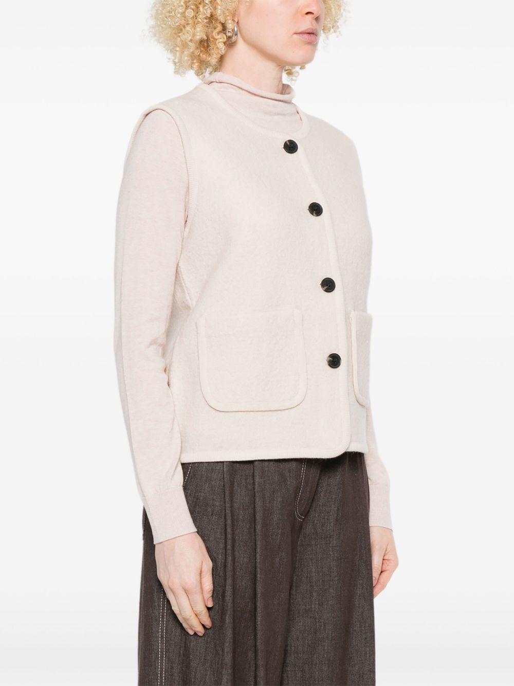 YERSE Gilet Graz bianco in lana