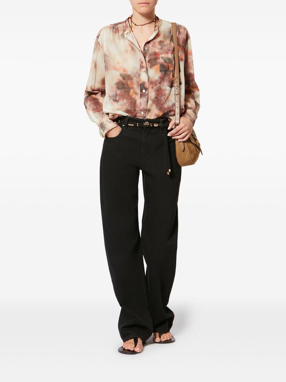 MARANT ETOILE Camicia neutra in cotone con chiusura a bottoni