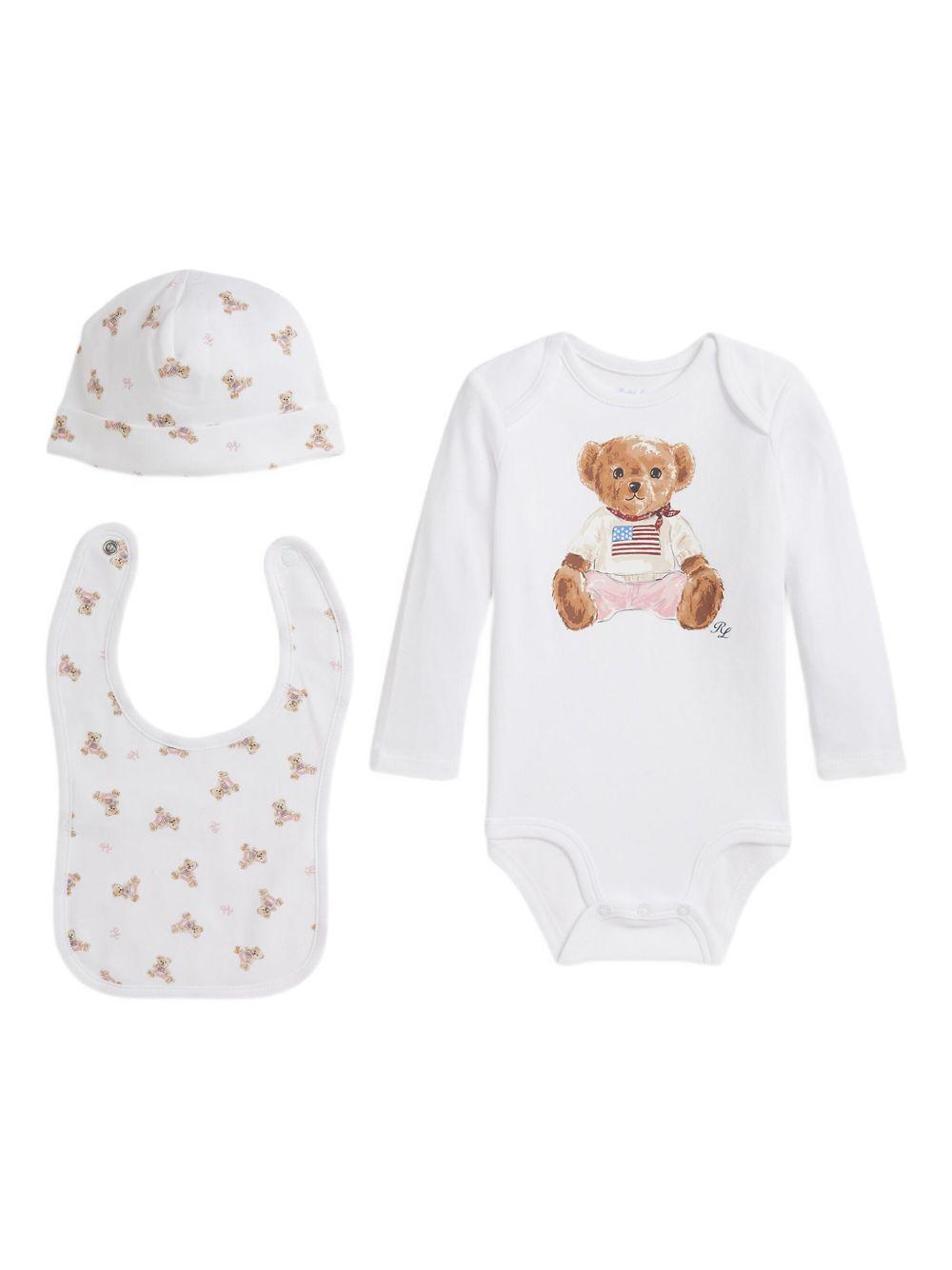 POLO RALPH LAUREN Set 3 pezzi da neonata