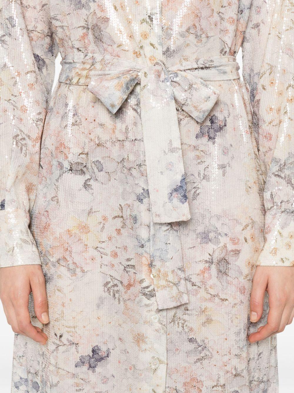 GOLDEN GOOSE Abito midi con fiori