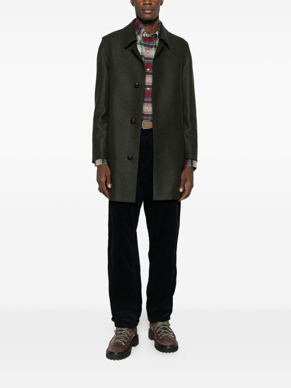 LODENFREY Cappotto lungo nero in lana