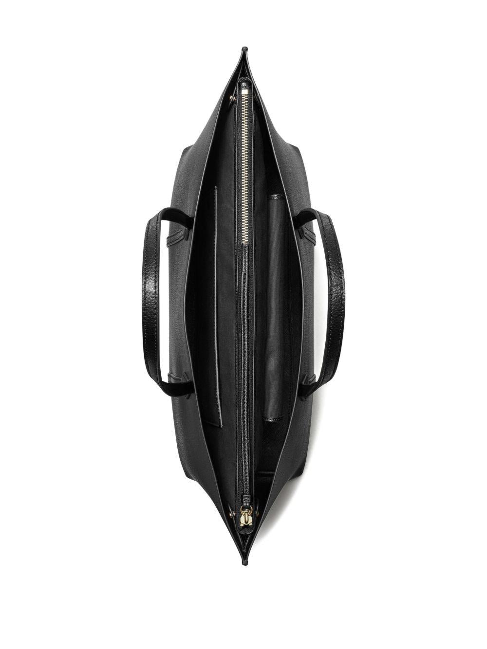 TORY BURCH Borsa shopping in pelle di vitello nera