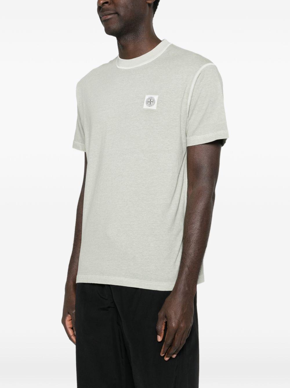 STONE ISLAND T-shirt a maniche corte verde chiaro