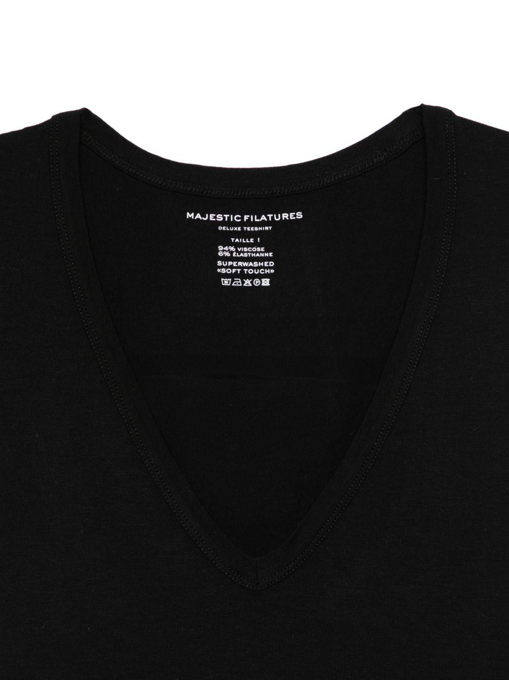 MAJESTIC FILATURES T-shirt senza maniche nero