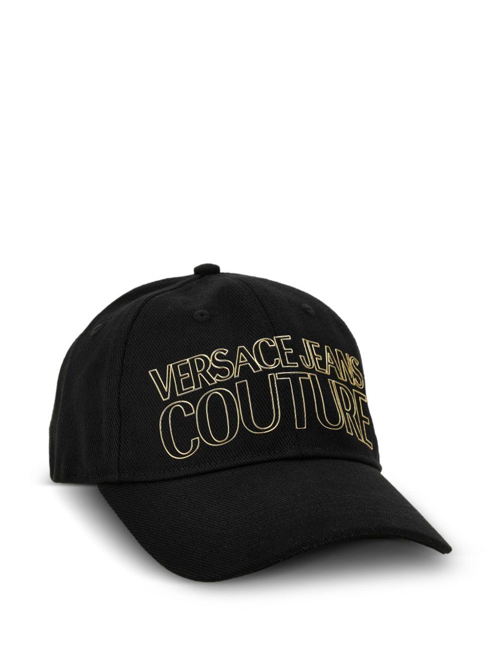 VERSACE JEANS COUTURE Cappello da baseball nero con logo