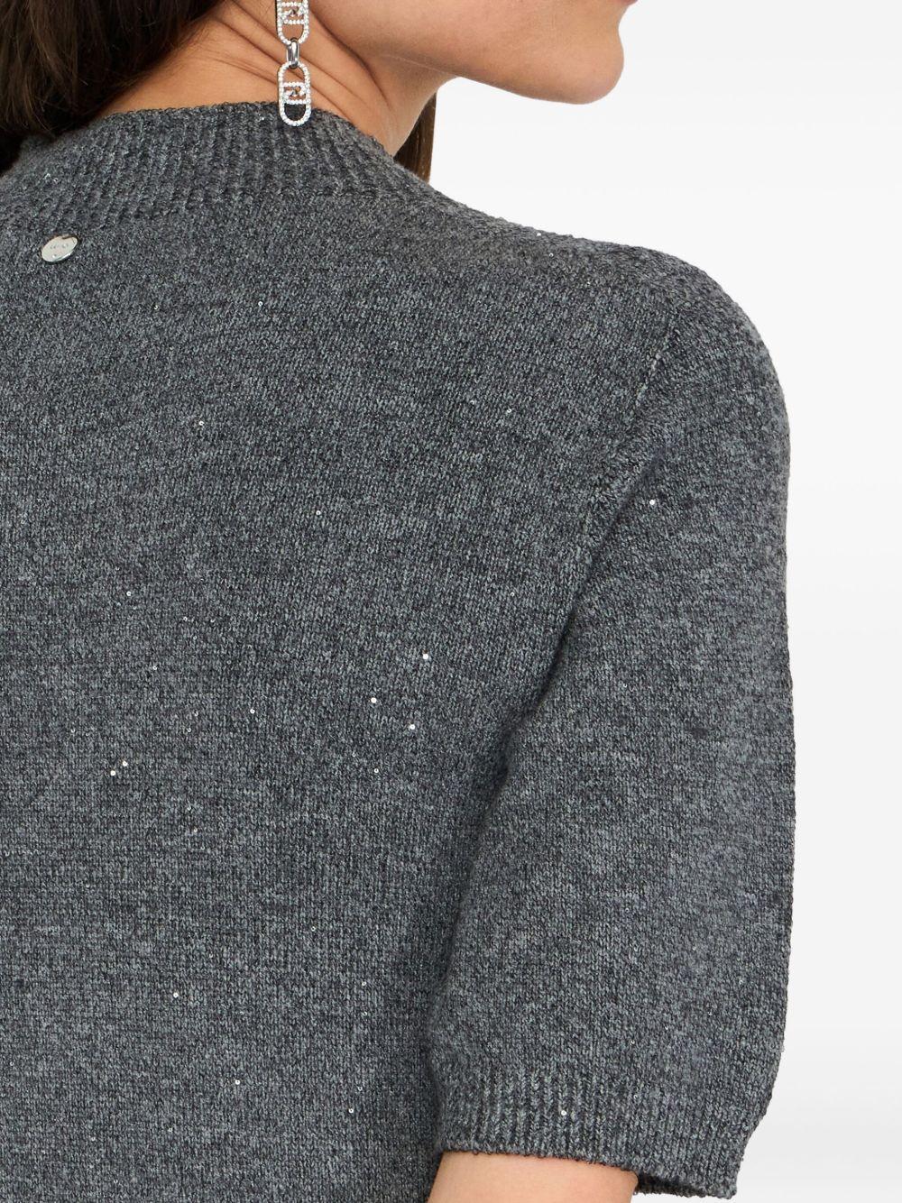 LIUJO Top in maglia grigio