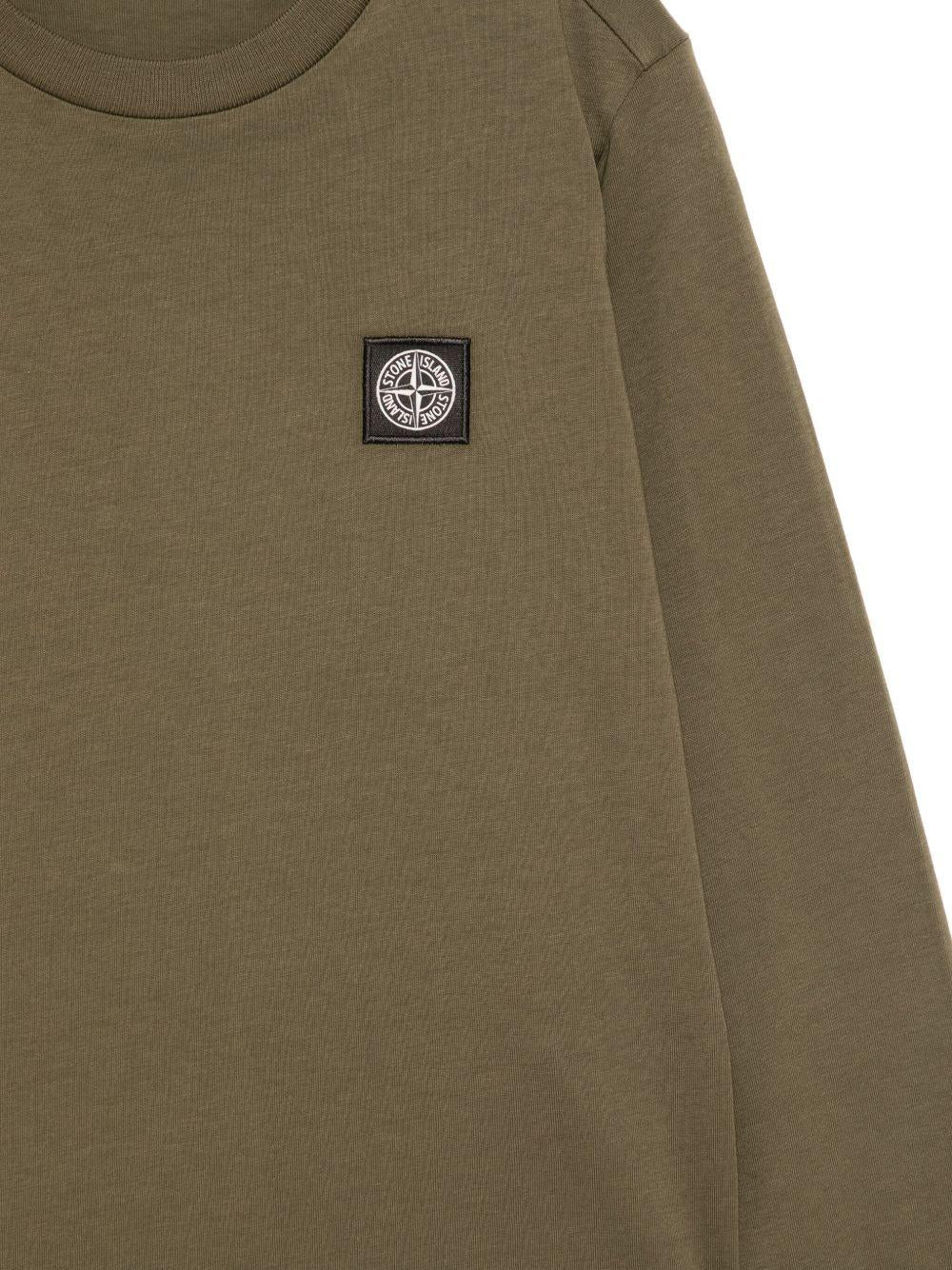STONE ISLAND Felpa girocollo con patch logo