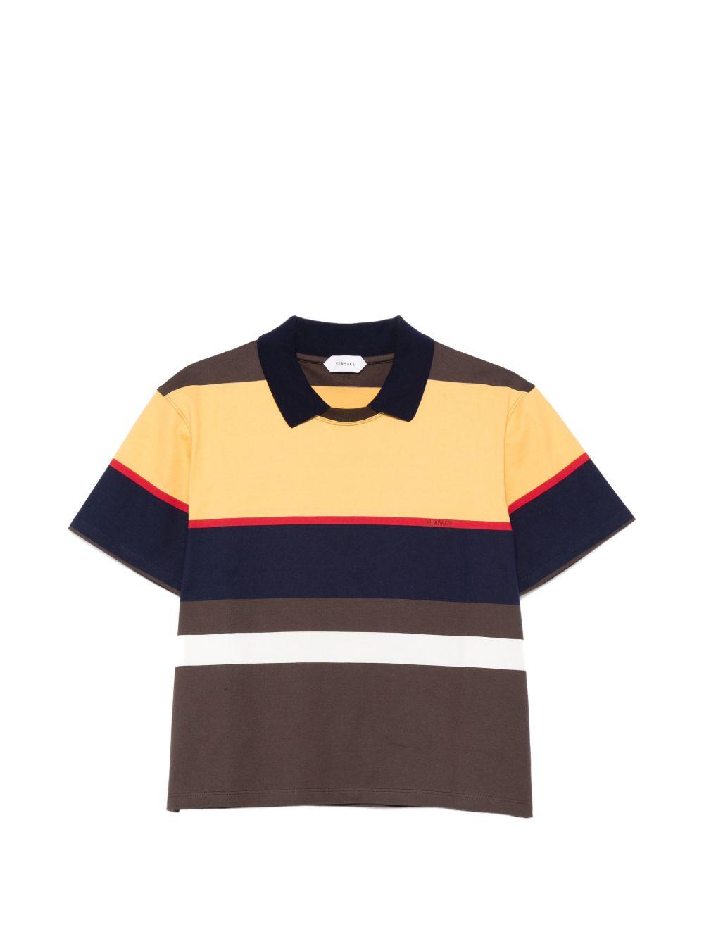 VERSACE Polo multicolore a manich corte