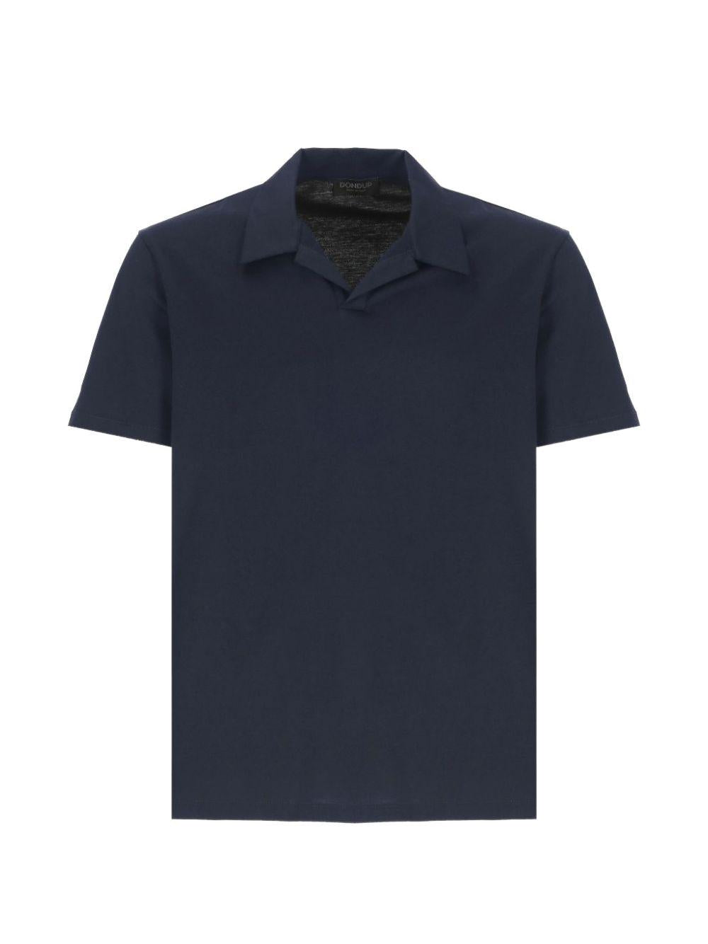 DONDUP Polo regular fit blu con logo D ricamato