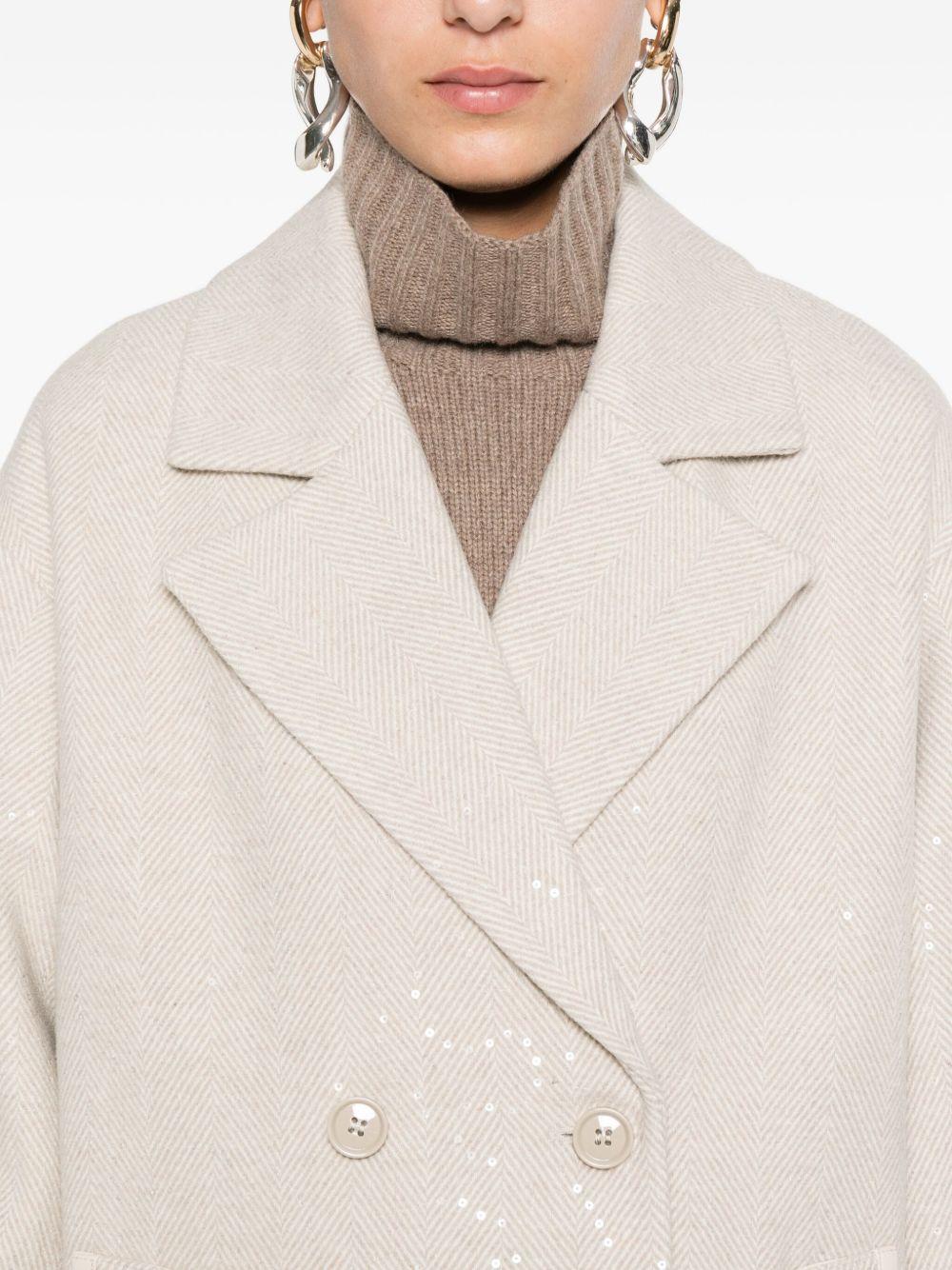 LIUJO Cappotto beige con paillettes
