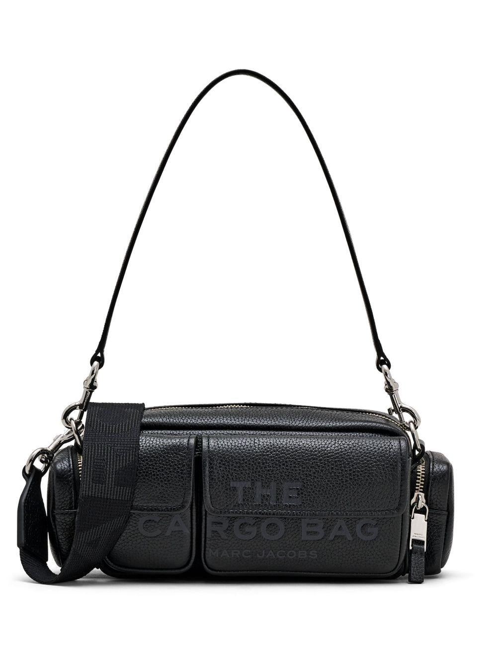 MARC JACOBS Borsa a spalla 'The Leather Cargo Bag' in pelle nera