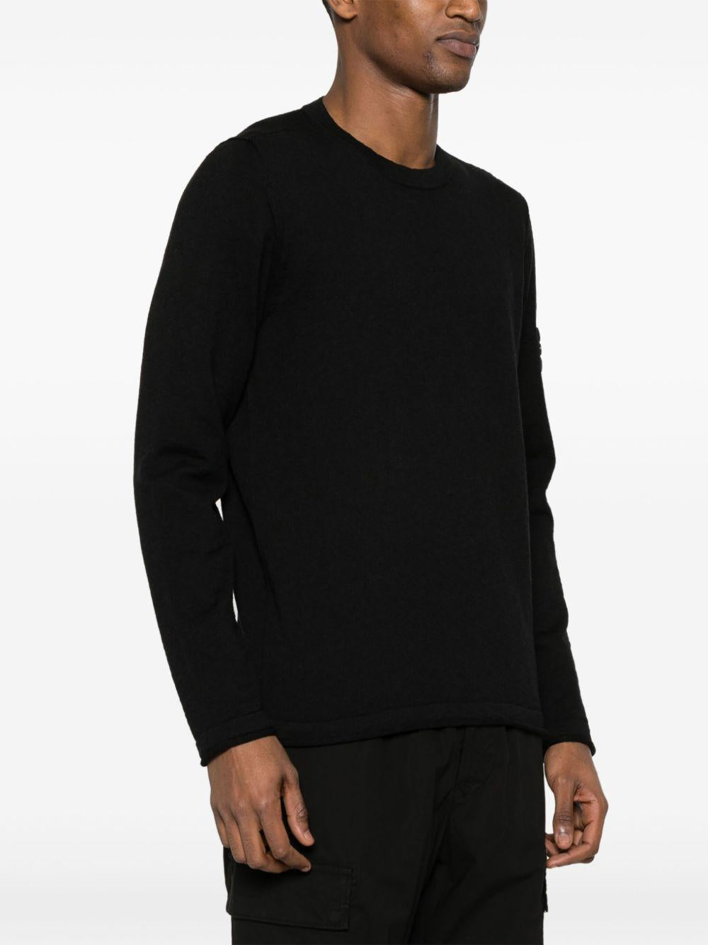 STONE ISLAND Maglia girocollo nera