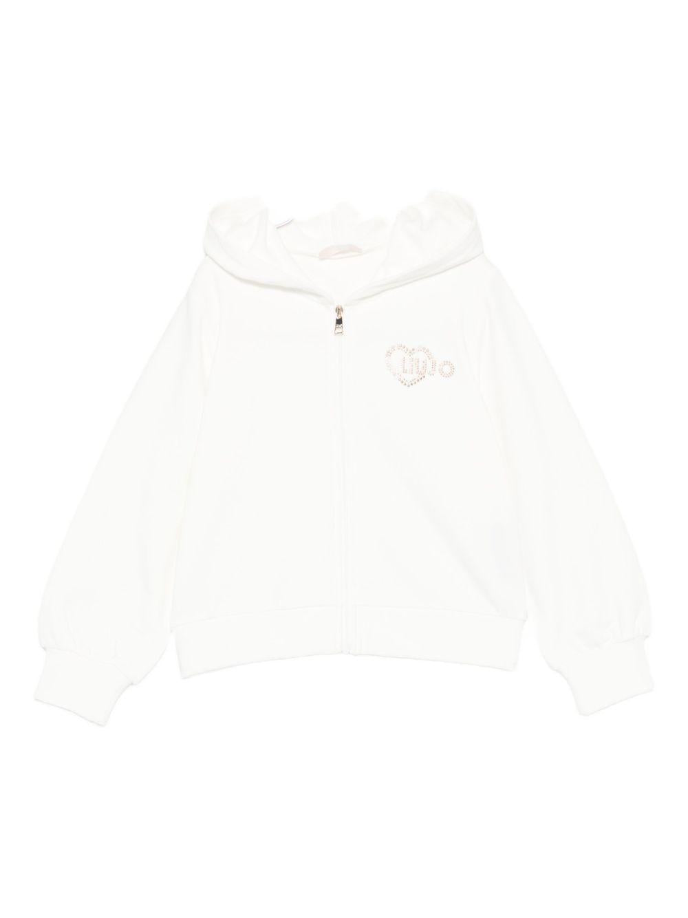 LIUJO Felpa bianca con cappuccio classico