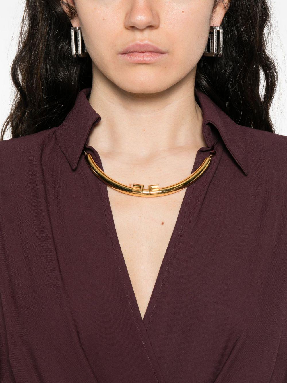 ELISABETTA FRANCHI Abito midi svasato a portafoglio