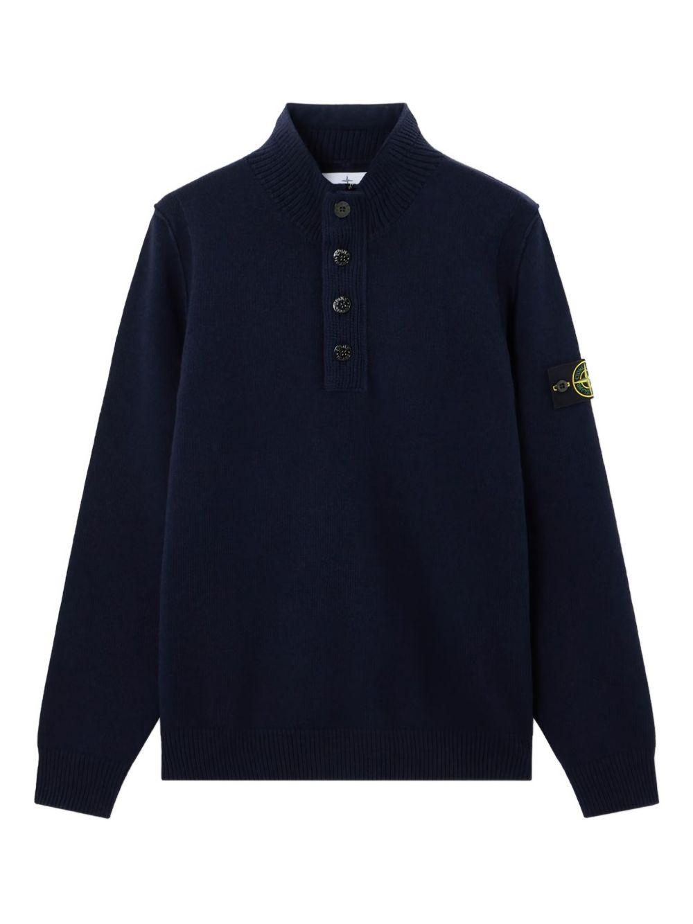 STONE ISLAND Maglia a collo alto con bottoni