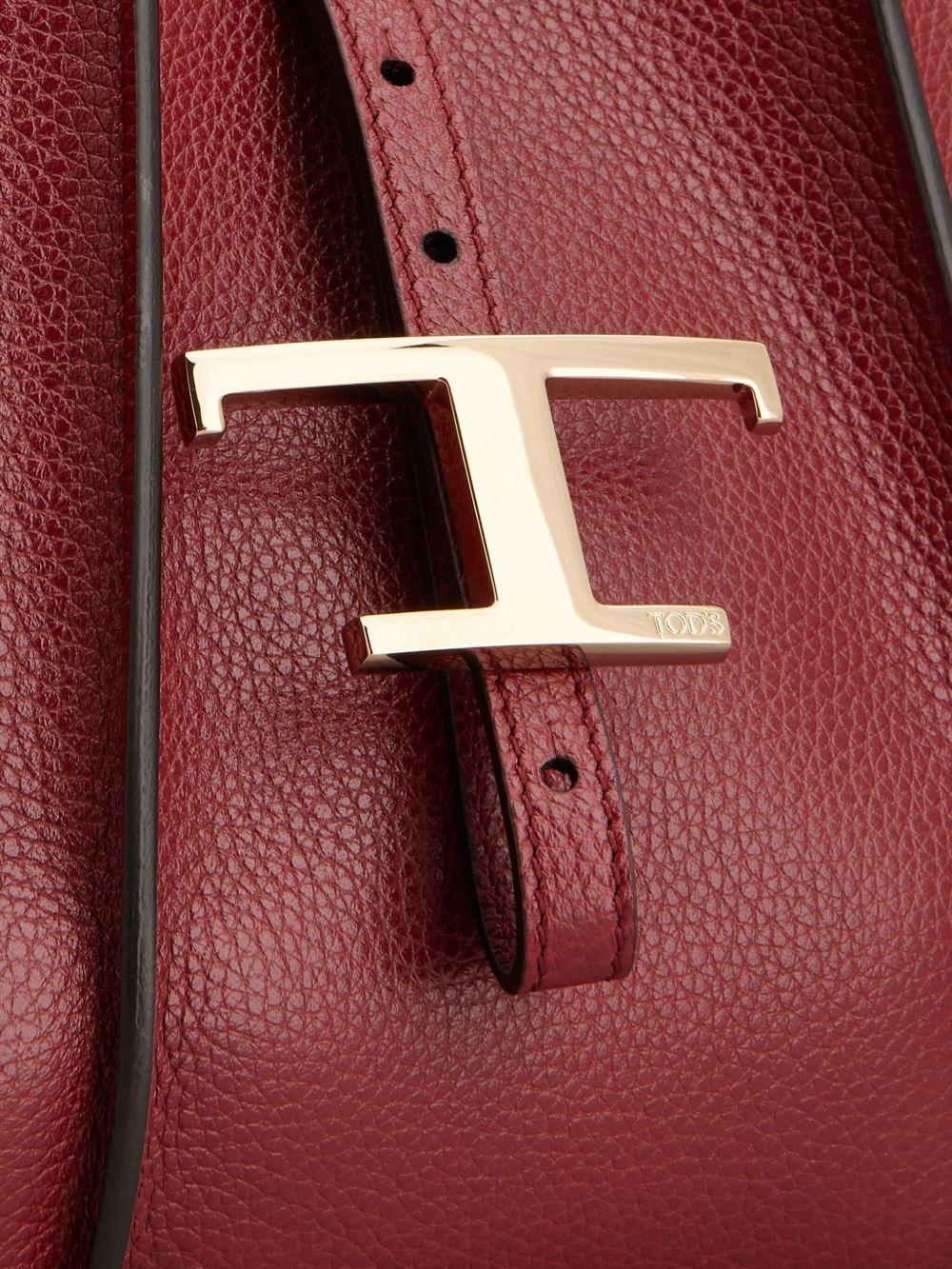 TODS Borsa in pelle rossa con fibia logo dorata firmata Tod's