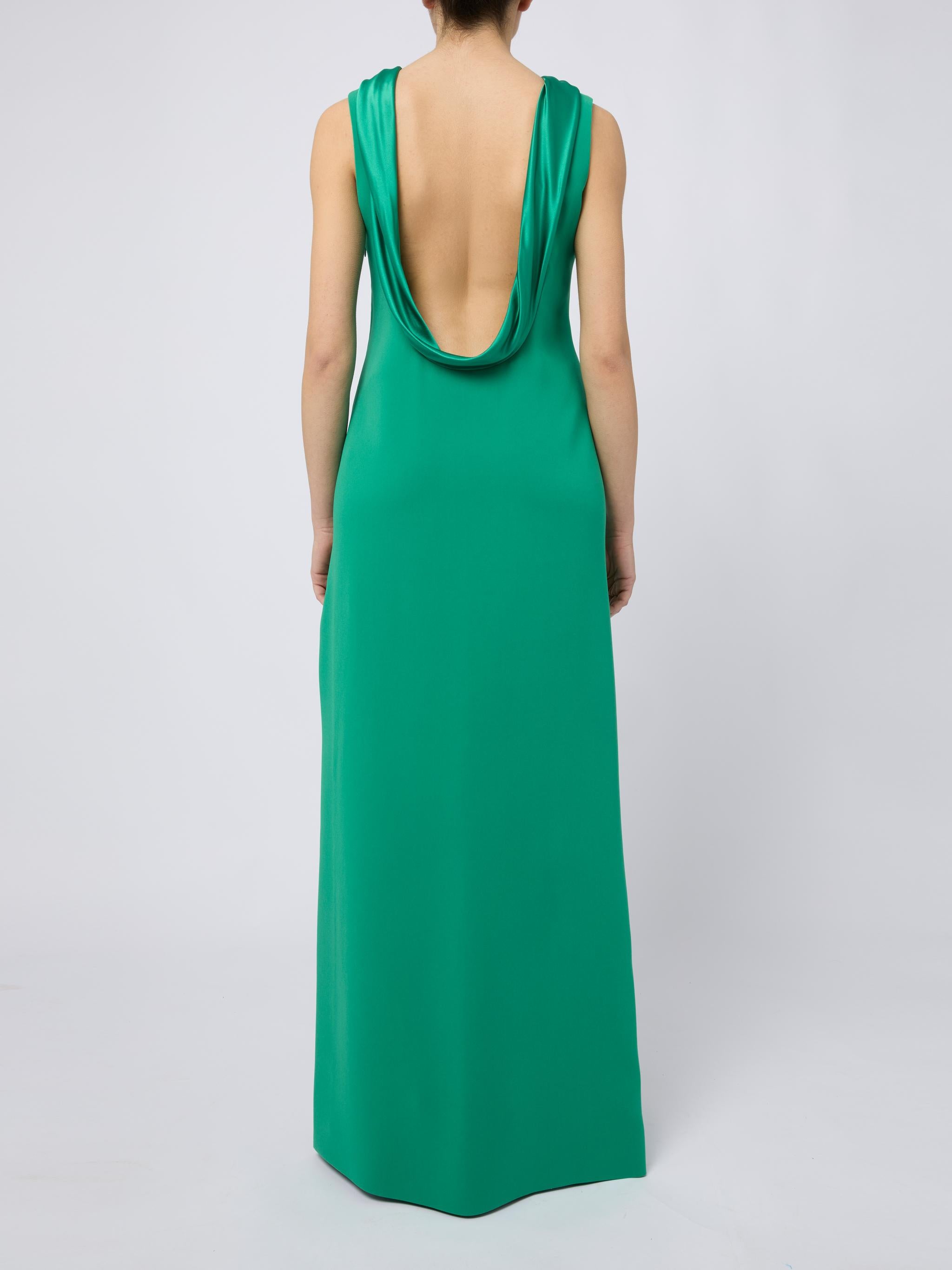 MAX MARA PIANOFORTE Abito elegnate lungo scollato sulla schiena