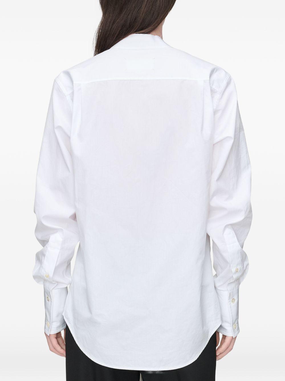 MAISON MARGIELA Camicia bianca con tagli cut e scollo a V
