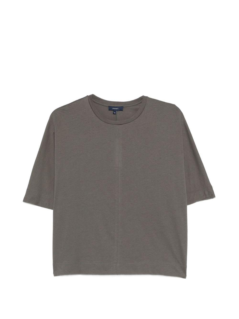 SOEUR T-shirt Helsinki girocollo in cotone grigio antracite