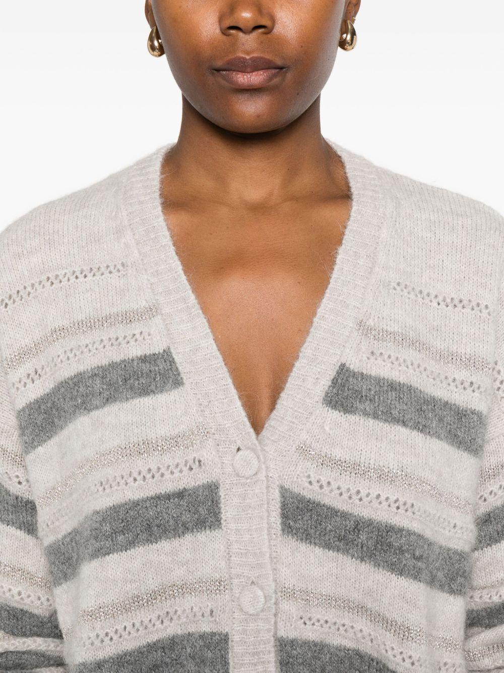TWINSET Cardigan a righe con bottoni