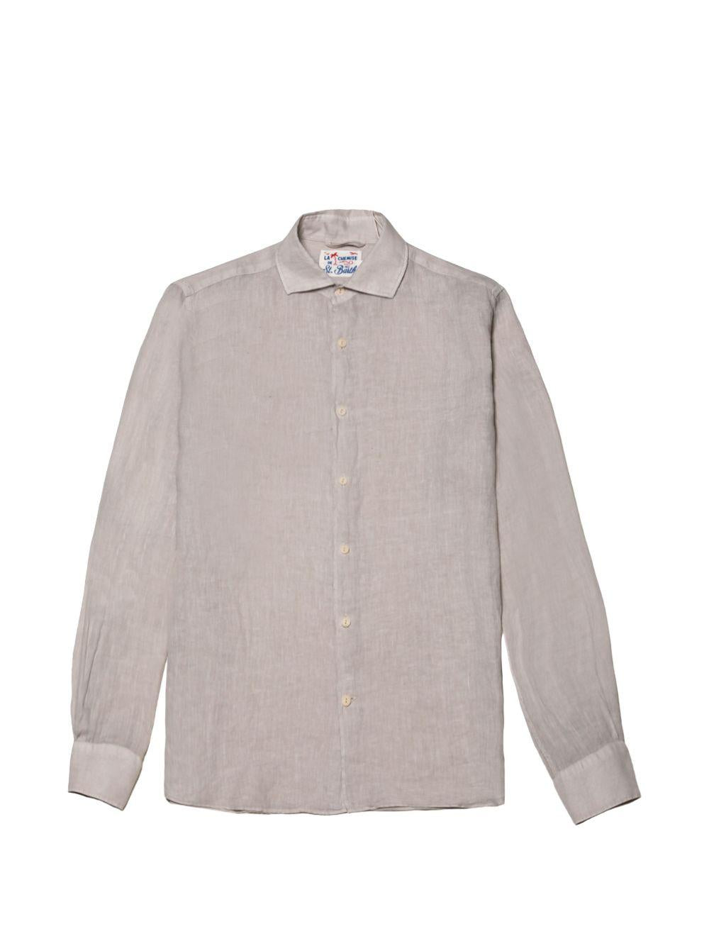 MC2 SAINT BARTH Camicia Pamplona in lino beige