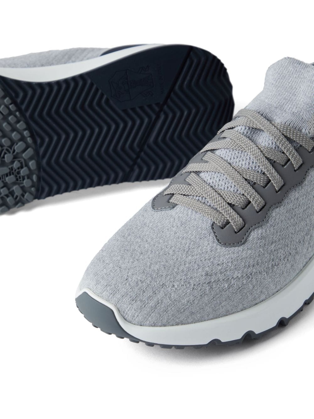 BRUNELLO CUCINELLI Sneakers in cotone grigio 