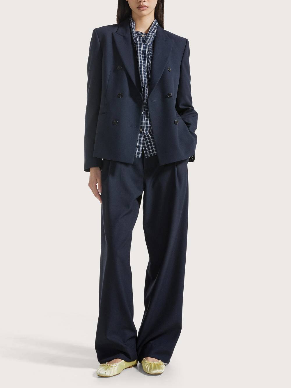19.70 Blazer doppiopetto blu navy 